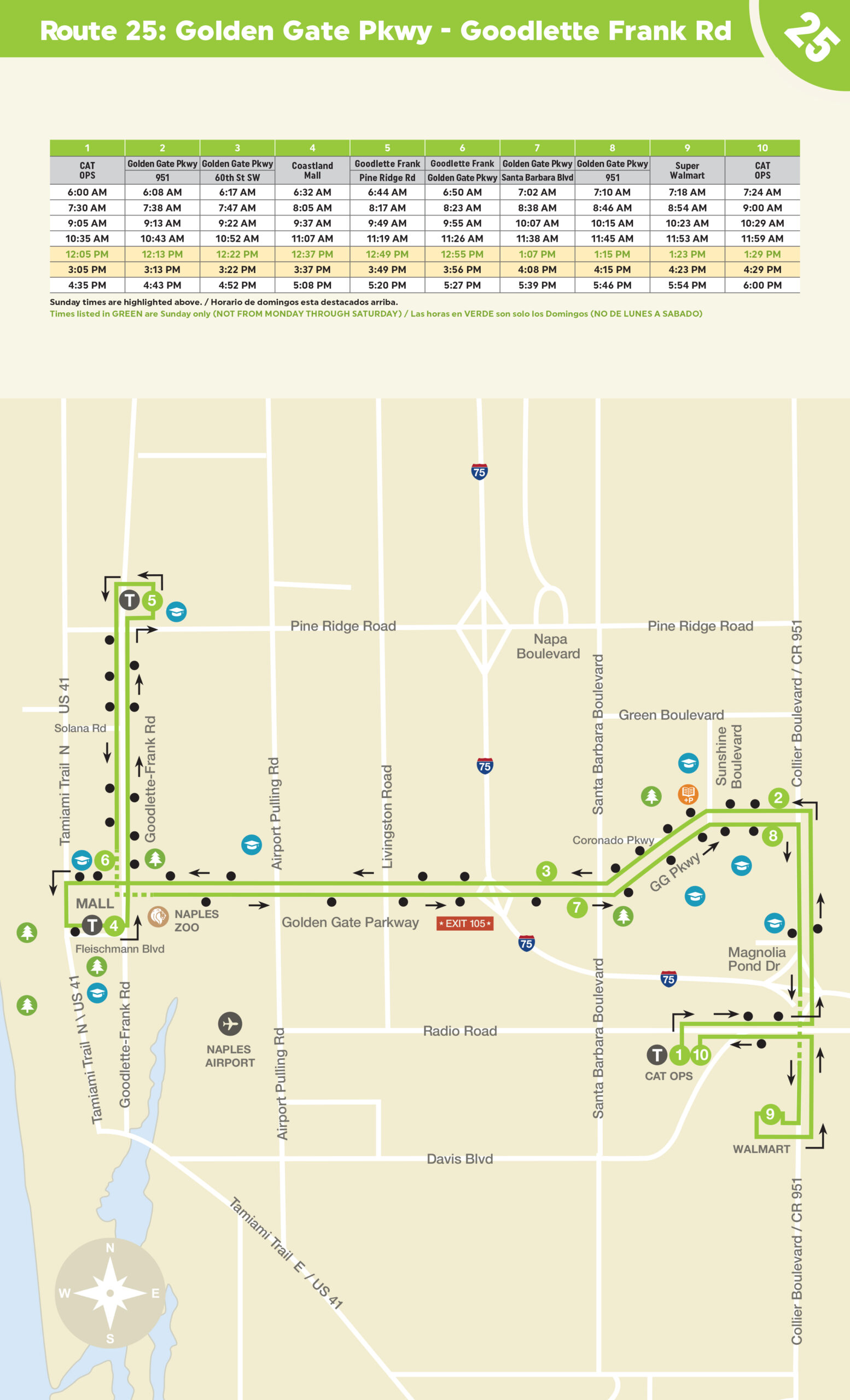 Naples Public Bus Schedules, Route Maps | Collier County Transit Service