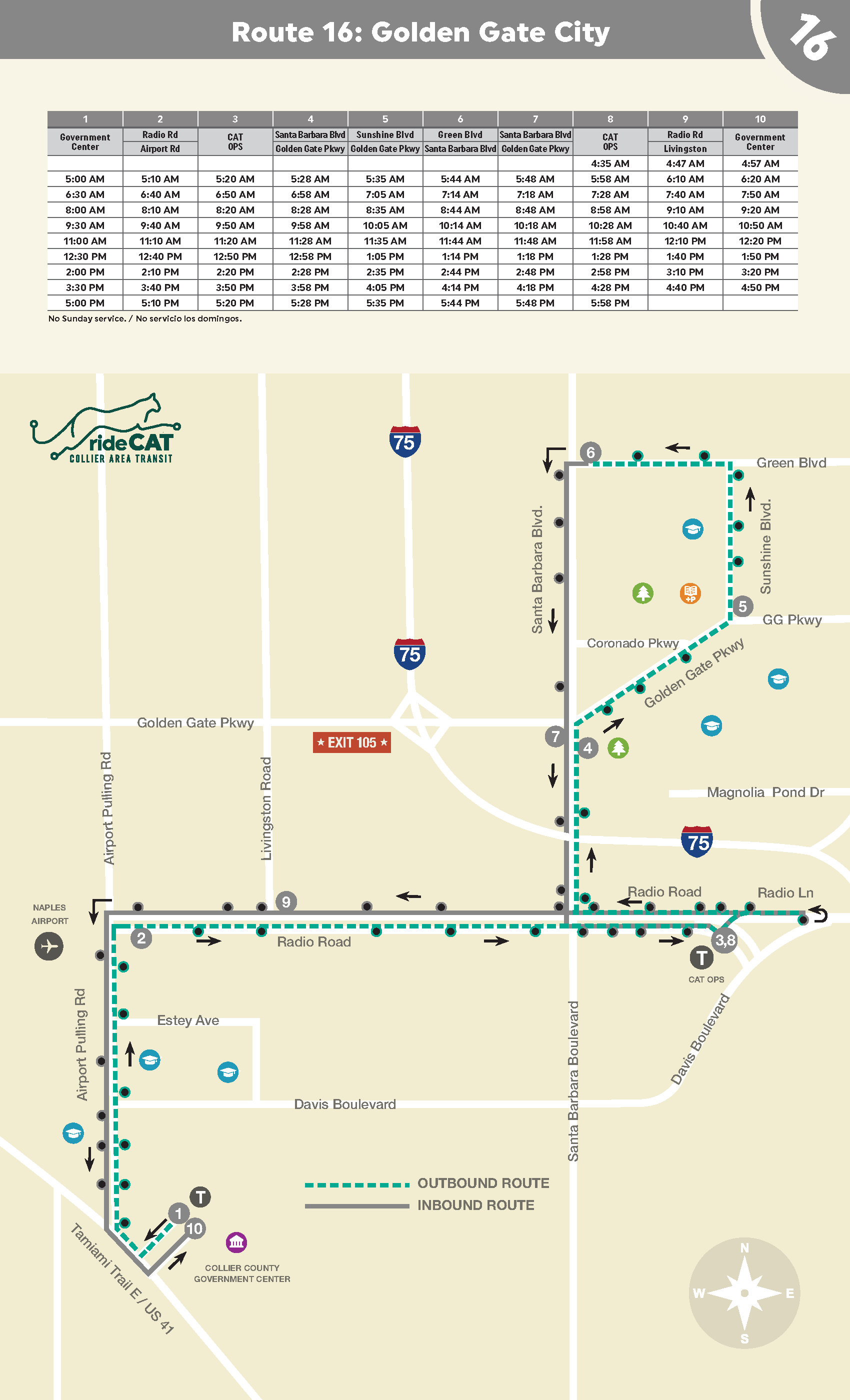 Naples Public Bus Schedules, Route Maps | Collier County Transit Service